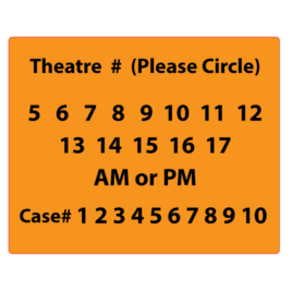 Theatre Number Label