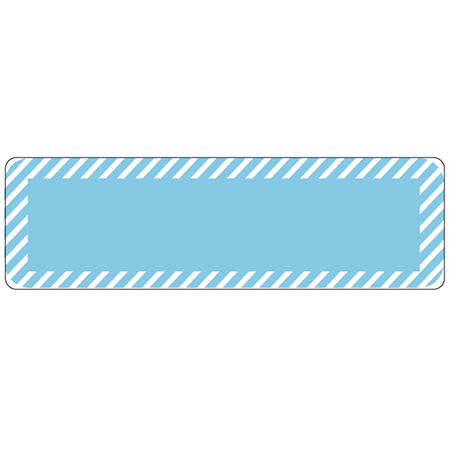Blank Blue label with white stripe border | Mermed Medical Supplies