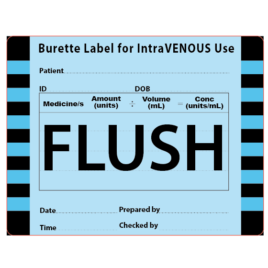 Burette Flush Label