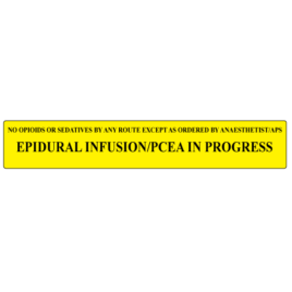 Epidural infusion PCA in Progress