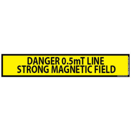 Danger Anger 0.5mt Line Strong  Magnetic Field