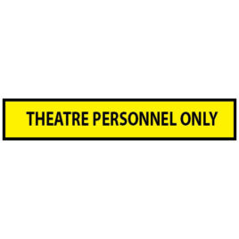 Theatre Personnel Only