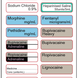 Anaesthetic Label Sheet 2