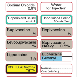 Anaesthetic Label Sheet 3