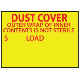 Pre-printed batch gun label 30mm x 20mm "Dust Cover" 1000 per roll