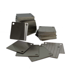 Stainless Steel Tag 50 x 50mm with 2 x 5mm holes