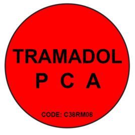 Tramadol P C A - Round label 38mm 500 per roll
