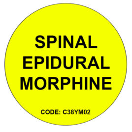 Spinal Epidural Morphine - Round label 38mm 500 per roll