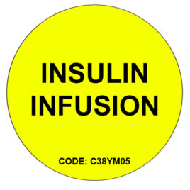 Insulin Infusion - Round label 38mm 500 per roll