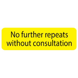 No further repeats without consultation